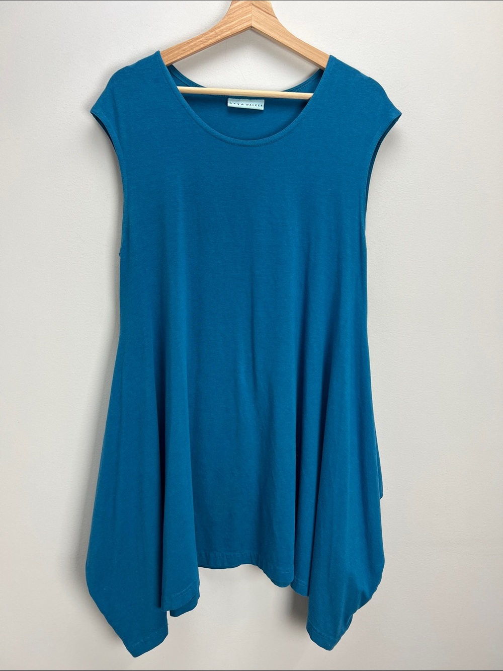 Bryn Walker Asymmetrical Tunic Dress Lagenlook Bamboo Hanky Hem Womens Small